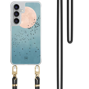 TMK Samsung Galaxy S25 FE hoesje met zwart koord - Moon birds