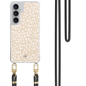 TMK Samsung Galaxy S25 FE hoesje met zwart koord - Sand dots