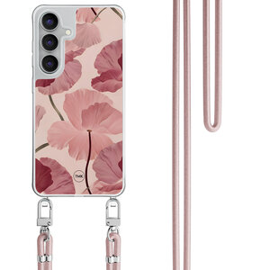 TMK Samsung Galaxy S25 FE hoesje met rosegoud koord - Vintage blossom