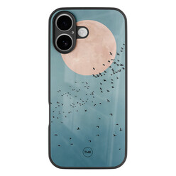 TMK iPhone 17 glazen hardcase - Moon birds