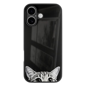 Casevibes iPhone 17 glazen hardcase - Kat kiekeboe