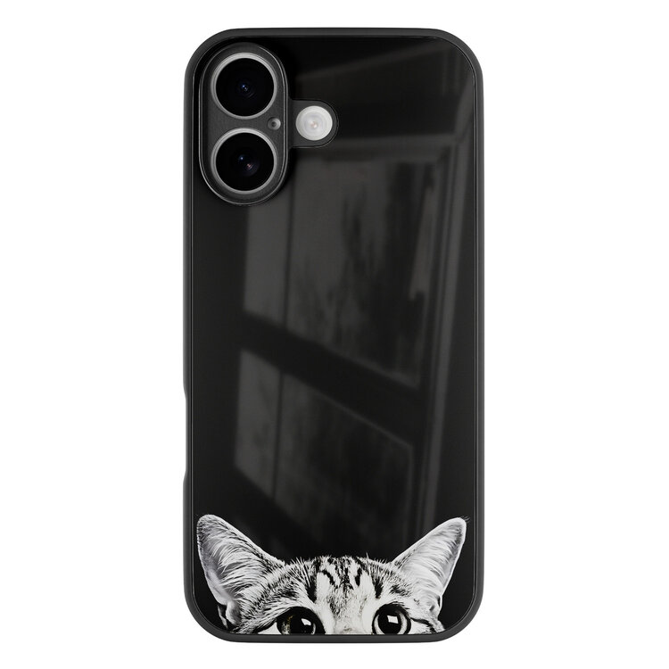 Casevibes iPhone 17 glazen hardcase - Kat kiekeboe