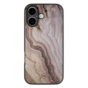 Casevibes iPhone 17 glazen hardcase - Blush marble