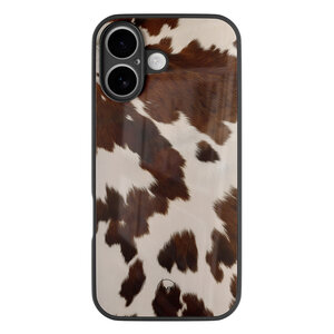 TMK iPhone 17 glazen hardcase - Cow vibe