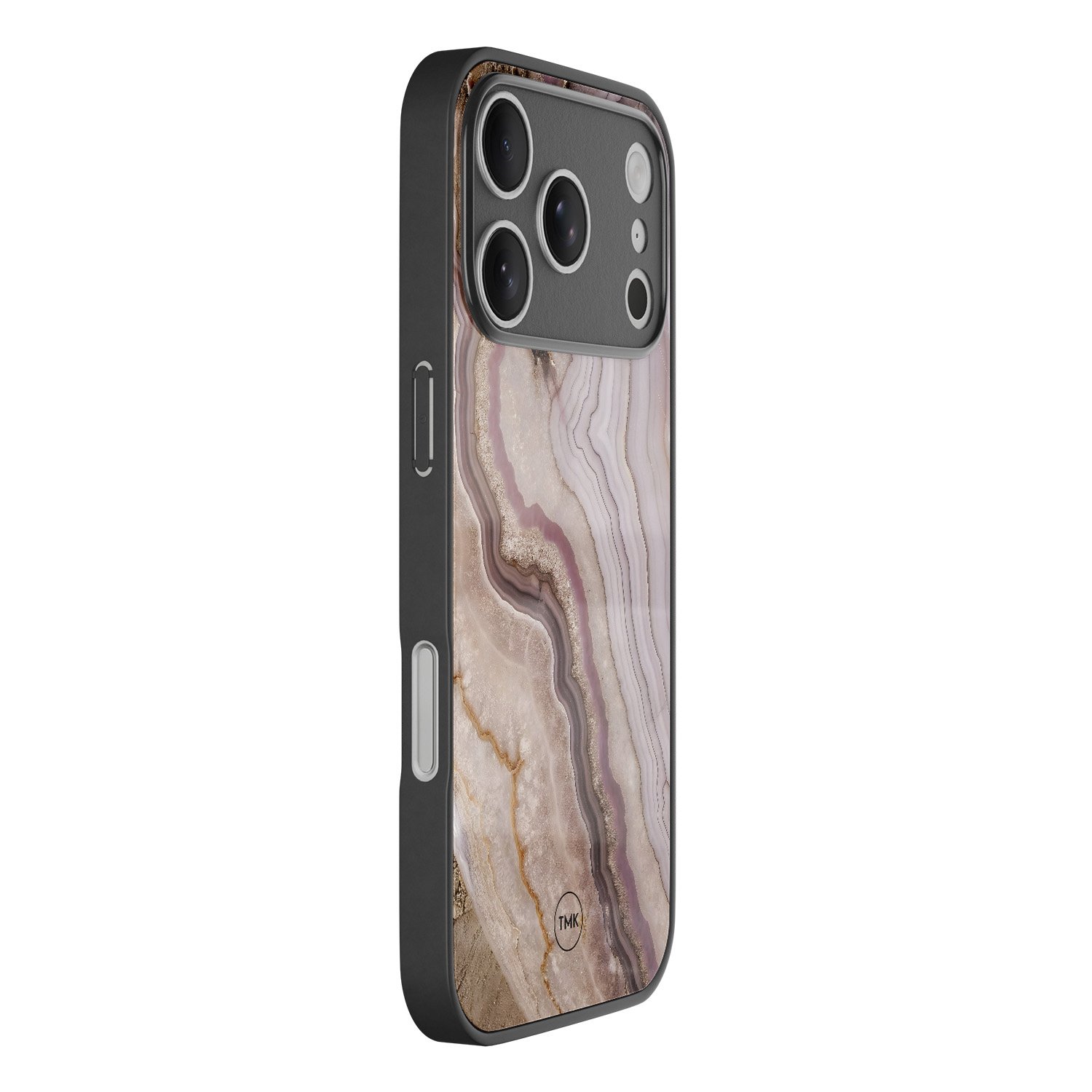 TMK iPhone 17 Pro glazen hardcase - Blush marble