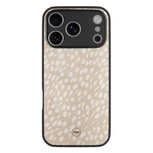 TMK iPhone 17 Pro glazen hardcase - Sand dots
