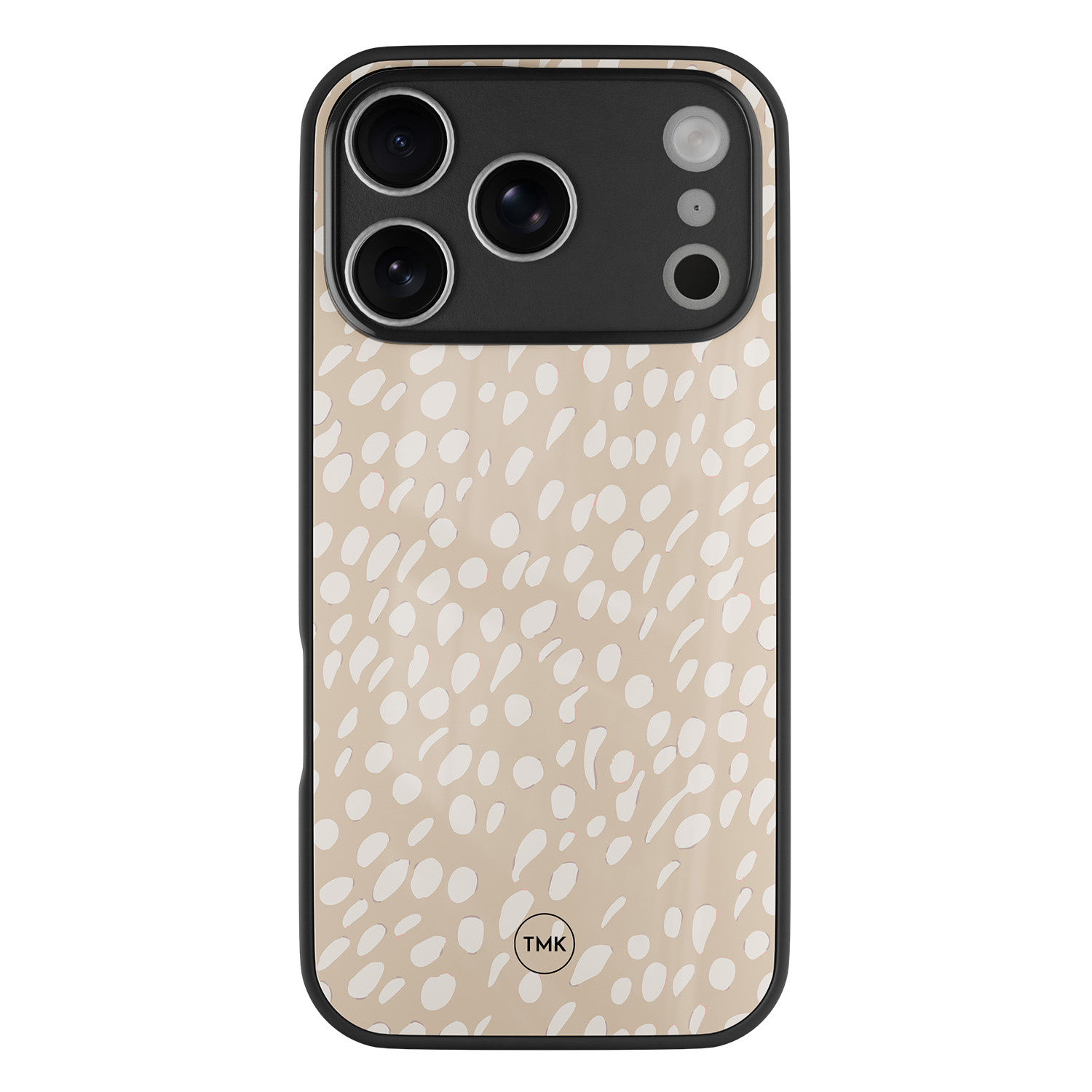 TMK iPhone 17 Pro glazen hardcase - Sand dots