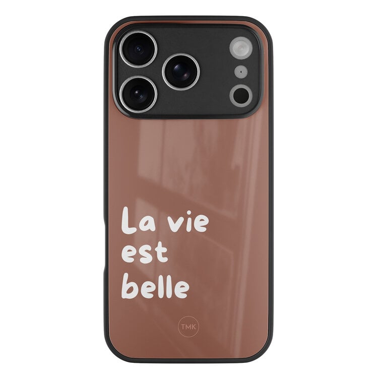 TMK iPhone 17 Pro glazen hardcase - La vie est belle