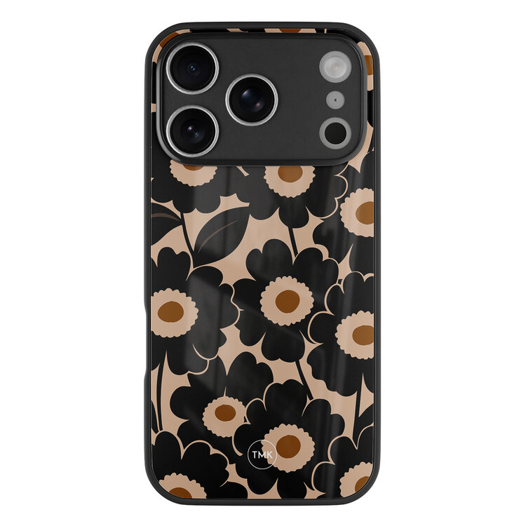 Casevibes iPhone 17 Pro glazen hardcase - Bloom luxe