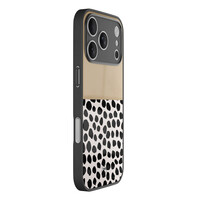 TMK iPhone 17 Pro glazen hardcase - Brown dots abstract