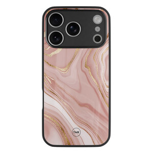 TMK iPhone 17 Pro glazen hardcase - Rose marble