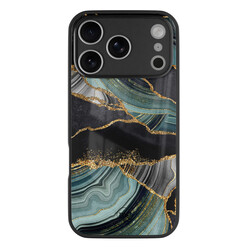 TMK iPhone 17 Pro glazen hardcase - Marble jade stone