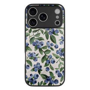 Casevibes iPhone 17 Pro glazen hardcase - Blueberries