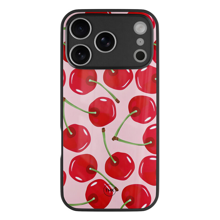 Casevibes iPhone 17 Pro glazen hardcase - Sweet cherry