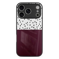TMK iPhone 17 Pro glazen hardcase - Burgundy dots
