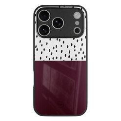 TMK iPhone 17 Pro glazen hardcase - Burgundy dots