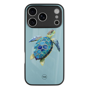 Casevibes iPhone 17 Pro glazen hardcase - Schildpad