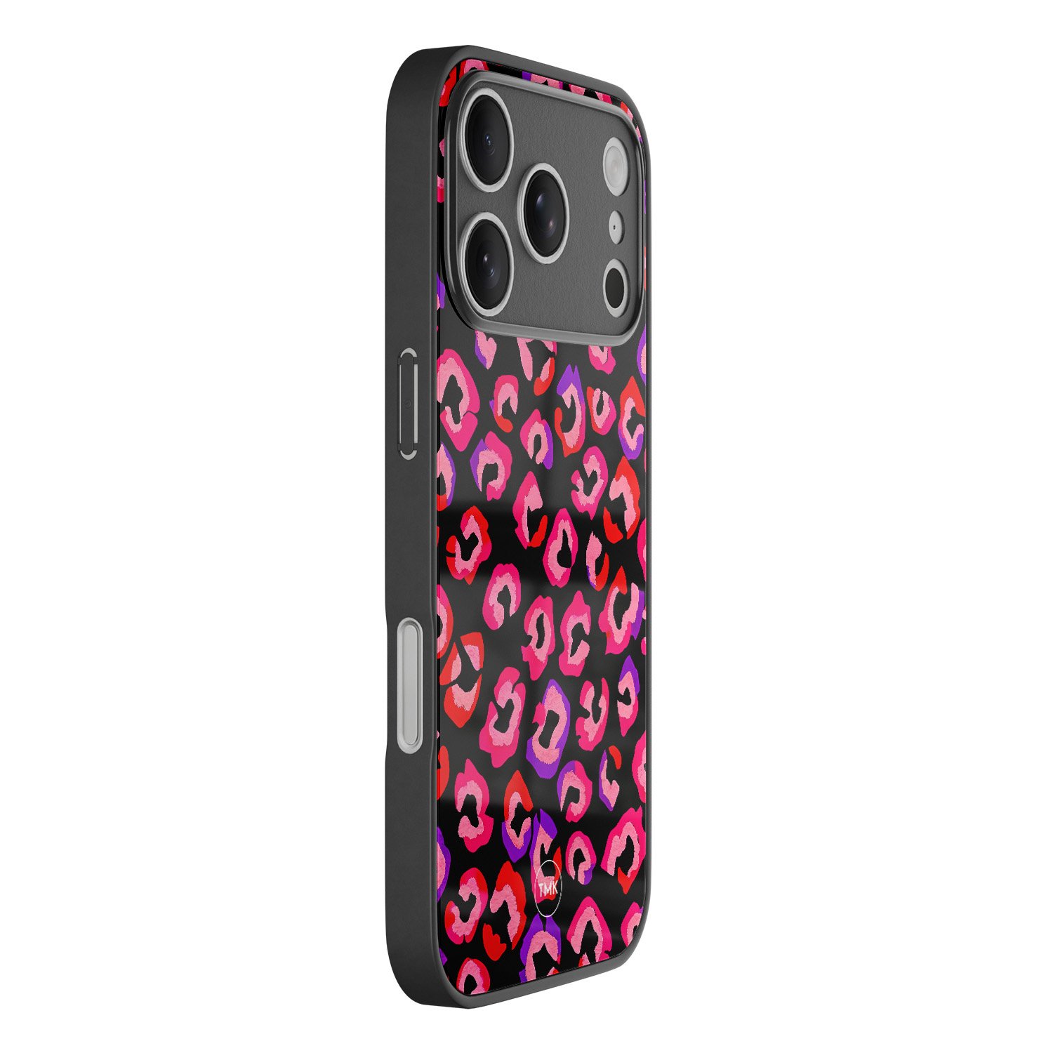 TMK iPhone 17 Pro glazen hardcase - Luipaard neon