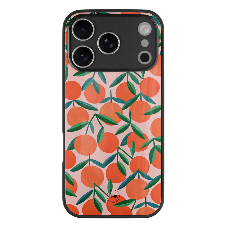 Casevibes iPhone 17 Pro glazen hardcase - Sweet oranges