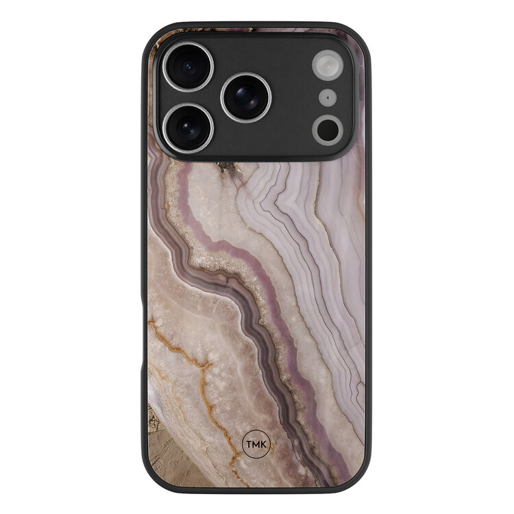 Casevibes iPhone 17 Pro Max glazen hardcase - Blush marble
