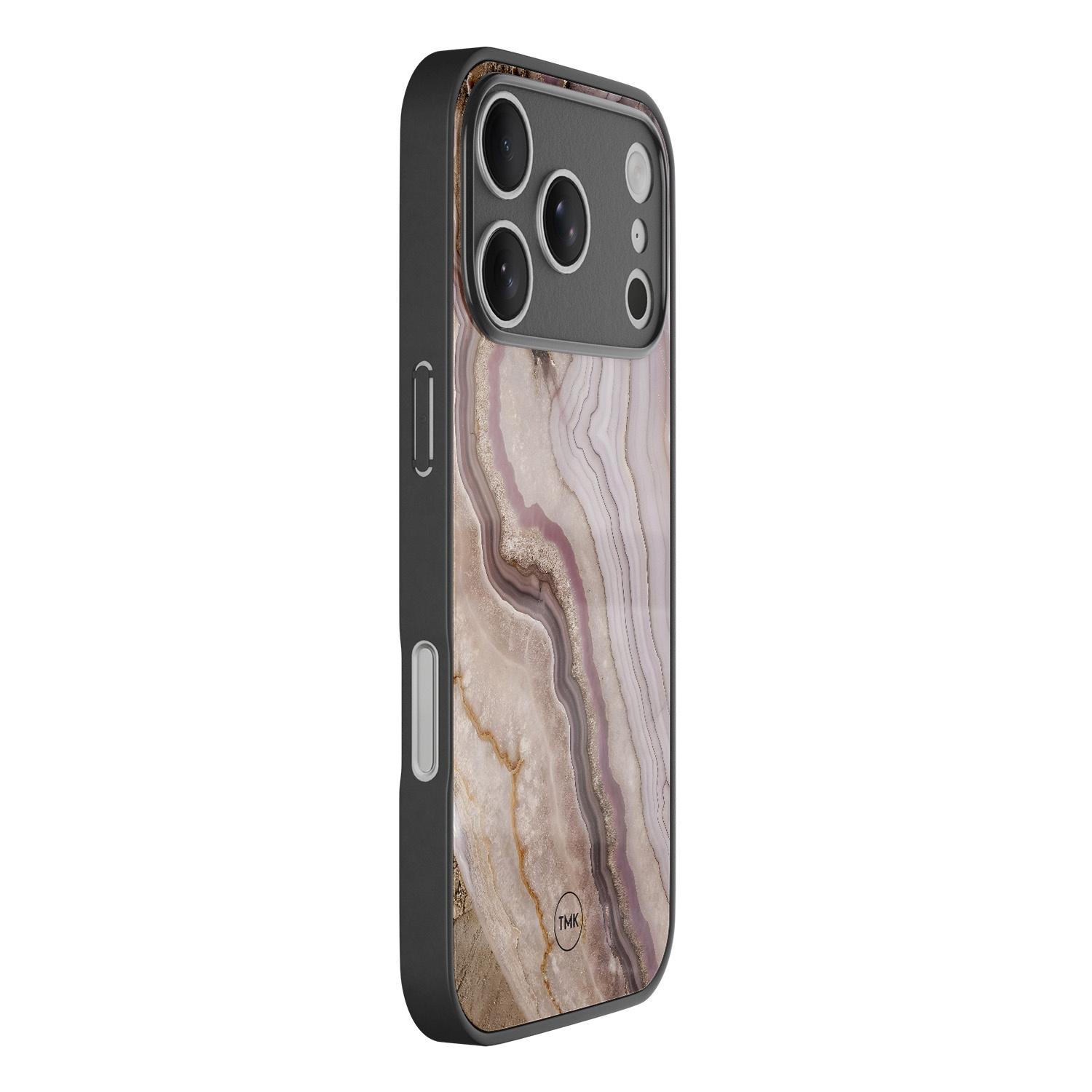 TMK iPhone 17 Pro Max glazen hardcase - Blush marble