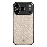 TMK iPhone 17 Pro Max glazen hardcase - Sand dots