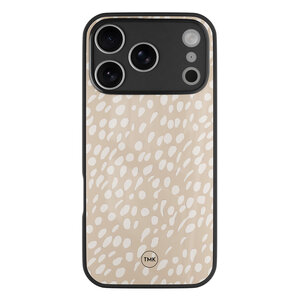 Casevibes iPhone 17 Pro Max glazen hardcase - Sand dots