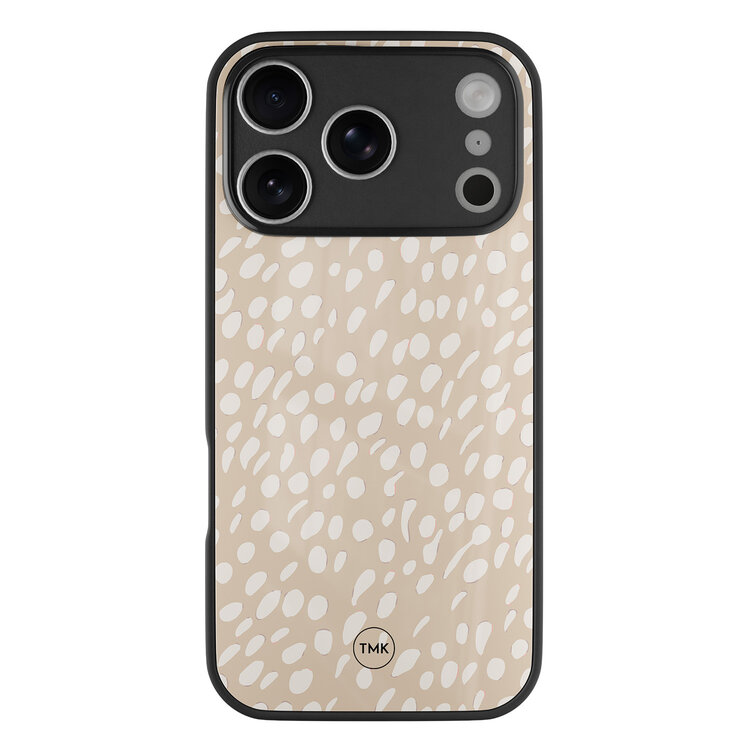 Casevibes iPhone 17 Pro Max glazen hardcase - Sand dots