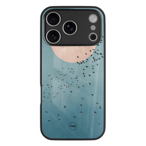 Casevibes iPhone 17 Pro Max glazen hardcase - Moon birds