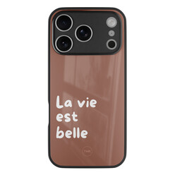 TMK iPhone 17 Pro Max glazen hardcase - La vie est belle