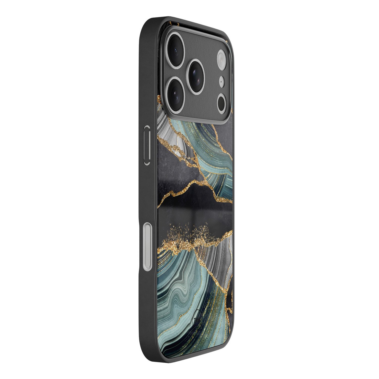 TMK iPhone 17 Pro Max glazen hardcase - Marble jade stone