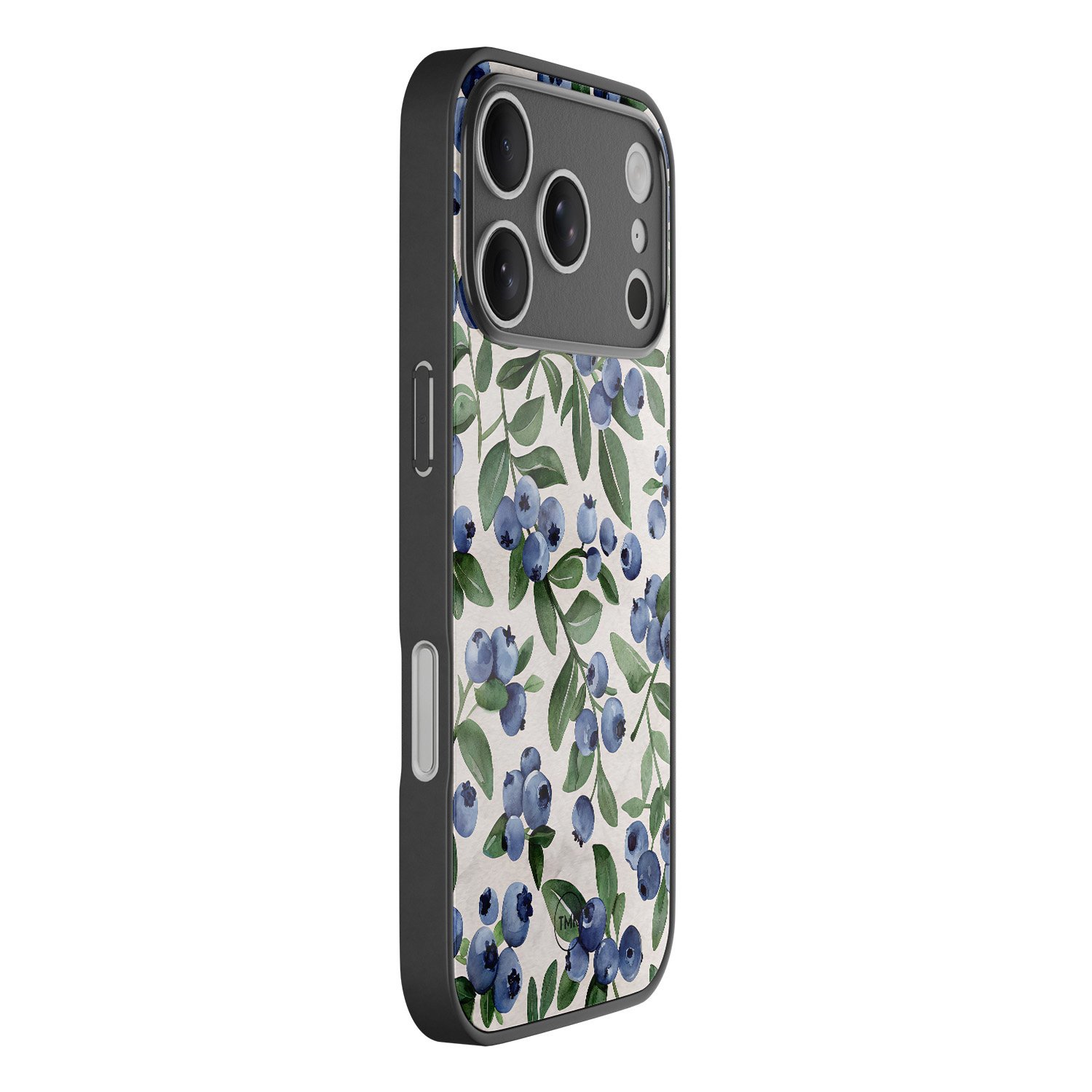TMK iPhone 17 Pro Max glazen hardcase - Blueberries