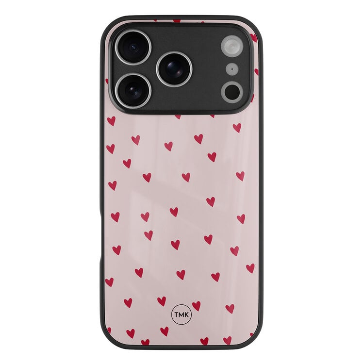 TMK iPhone 17 Pro Max glazen hardcase - Hartjes