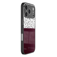 TMK iPhone 17 Pro Max glazen hardcase - Burgundy dots