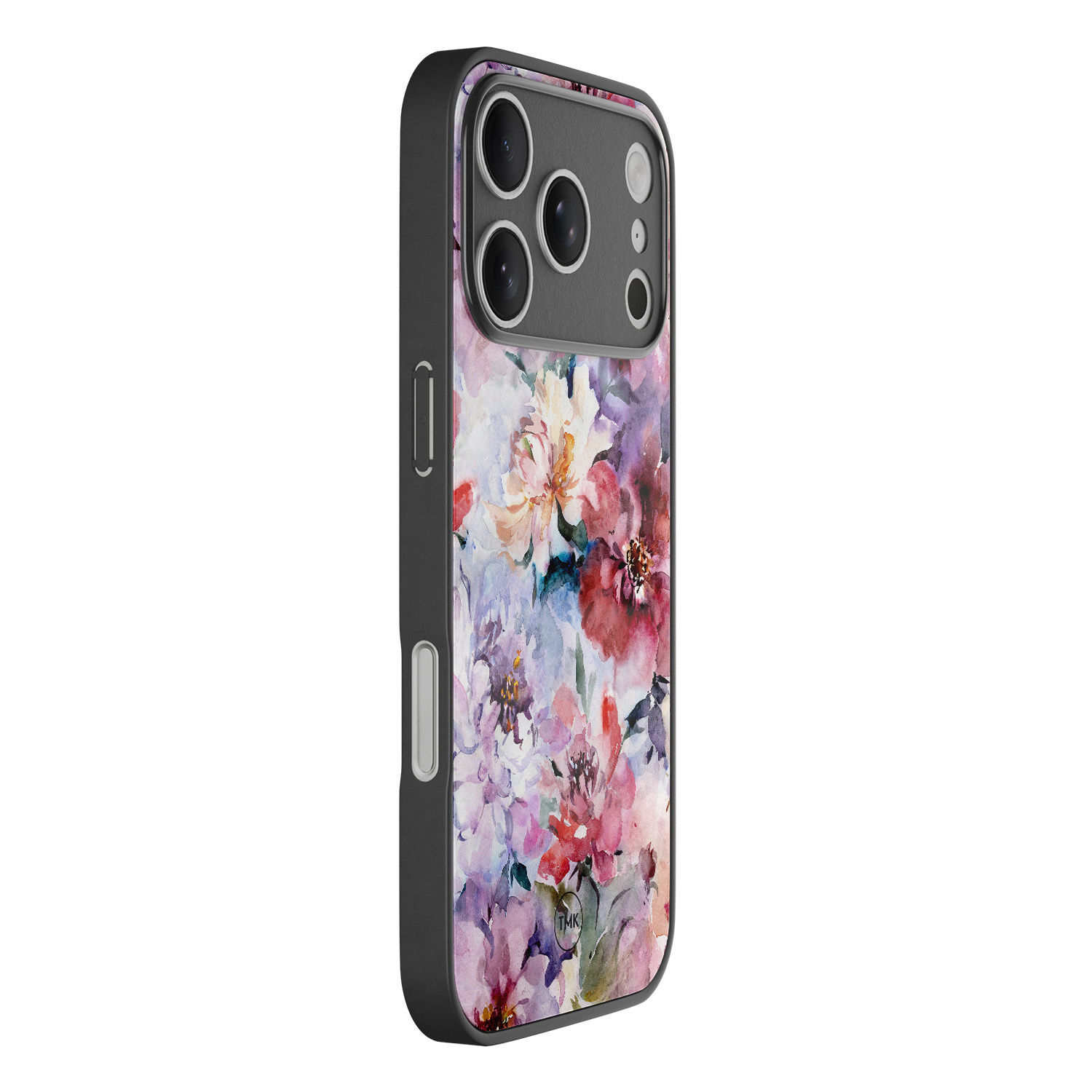 TMK iPhone 17 Pro Max glazen hardcase - Bloemen acryl