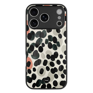 TMK iPhone 17 Pro Max glazen hardcase - Modern dots