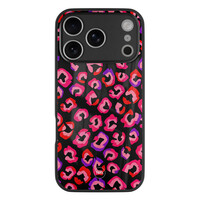 TMK iPhone 17 Pro Max glazen hardcase - Luipaard neon
