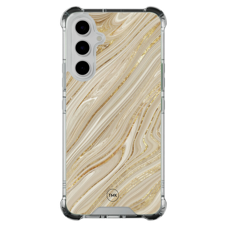 Casevibes Samsung Galaxy A54 shockproof hoesje - Golden marble