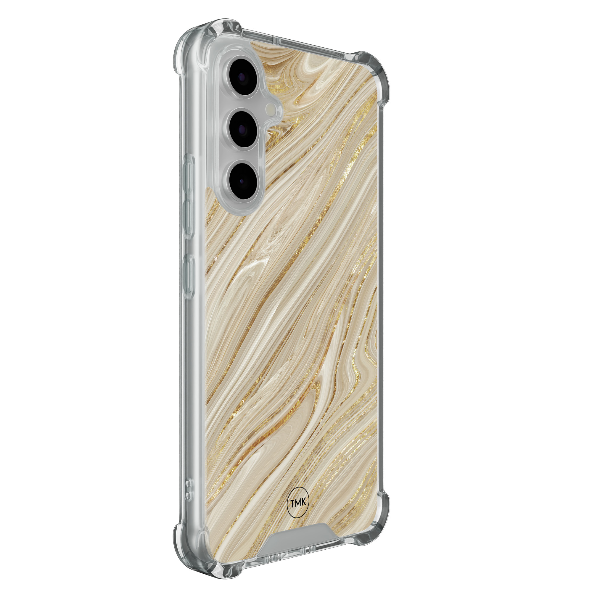 TMK Samsung Galaxy A54 shockproof hoesje - Golden marble