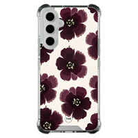 TMK Samsung Galaxy A54 shockproof hoesje - Burgundy flowers