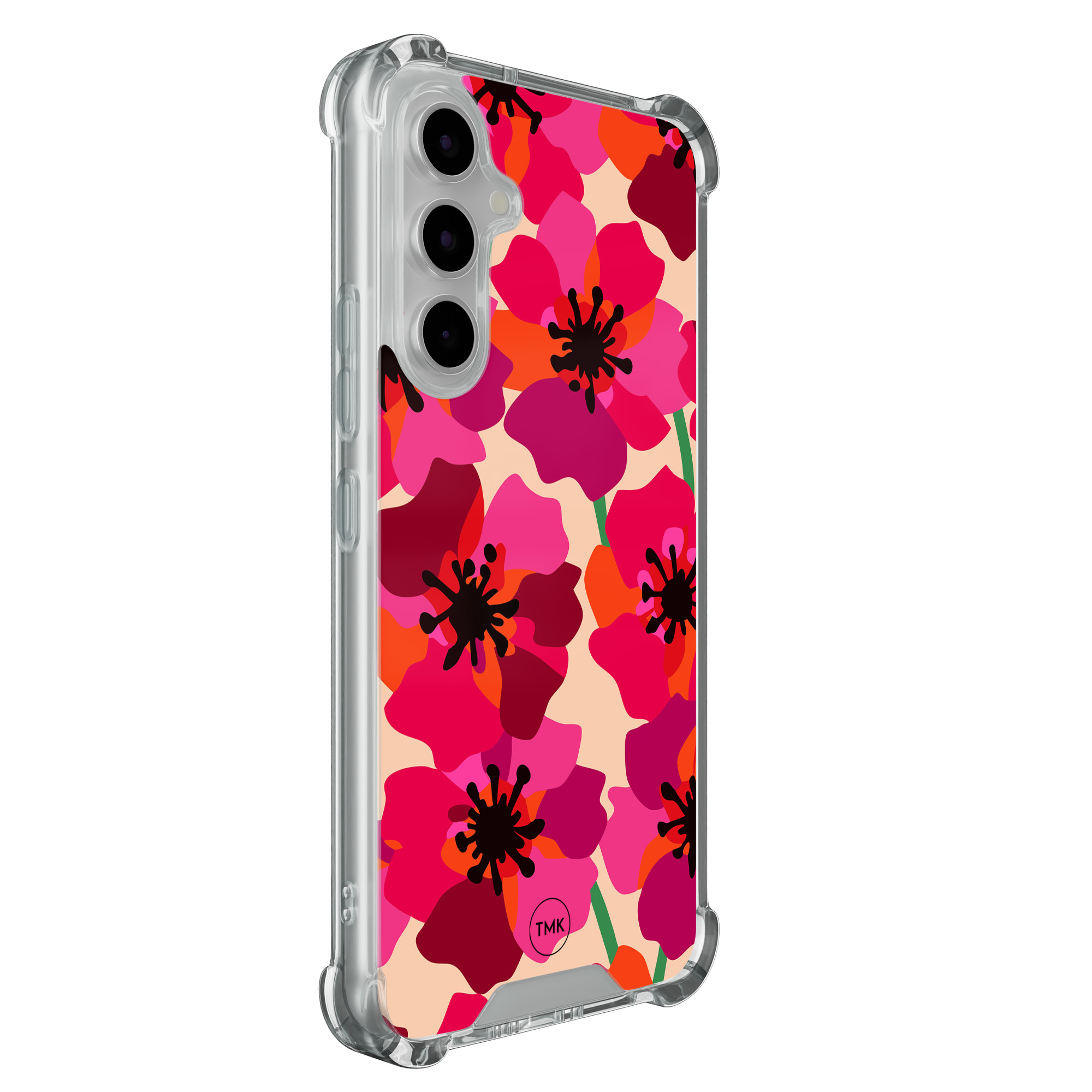 TMK Samsung Galaxy A54 shockproof hoesje - Pink floral bliss