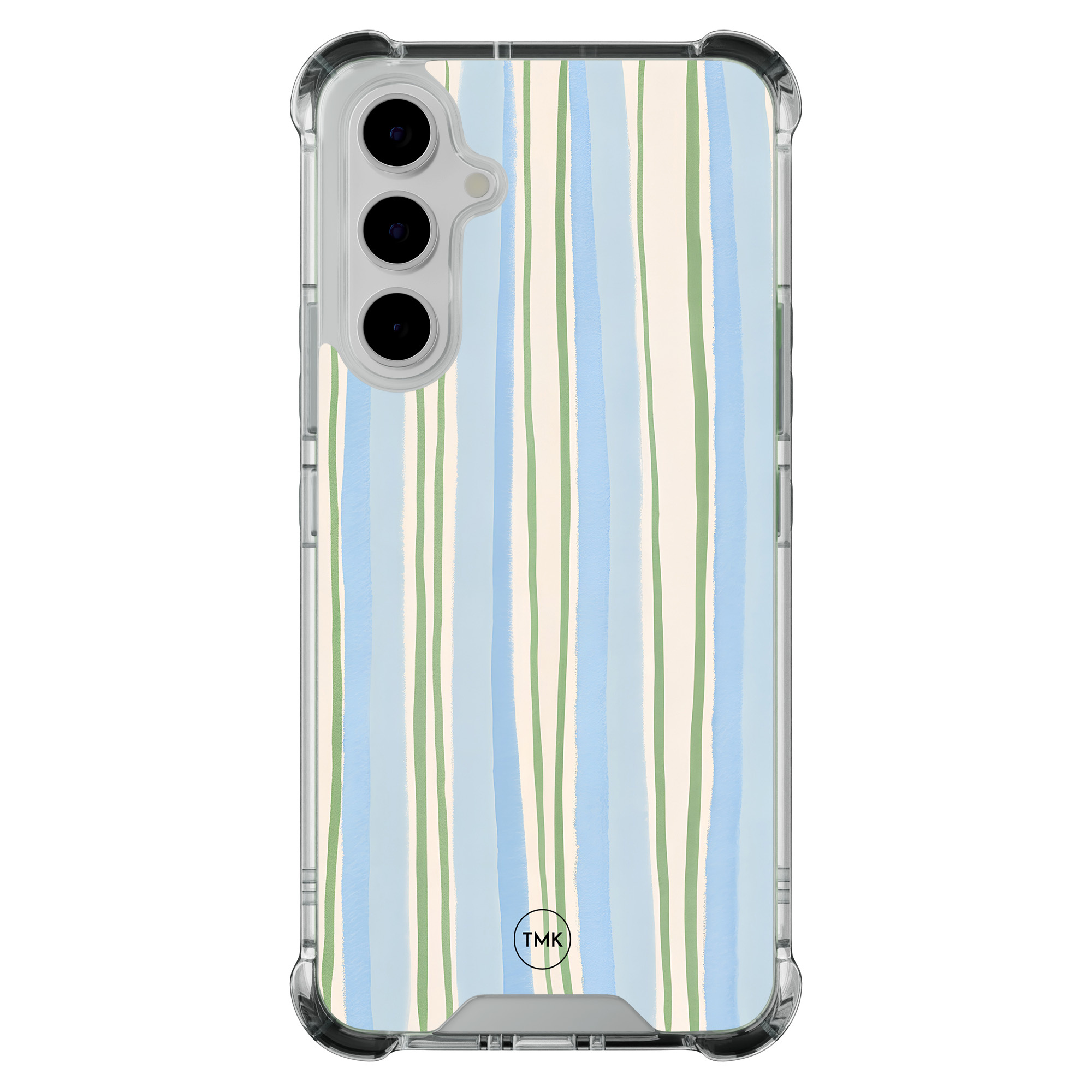 TMK Samsung Galaxy A54 shockproof hoesje - Pastelblauwe strepen