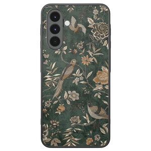 Casevibes Samsung Galaxy A17 backcover hoesje - Khaki golden flowers
