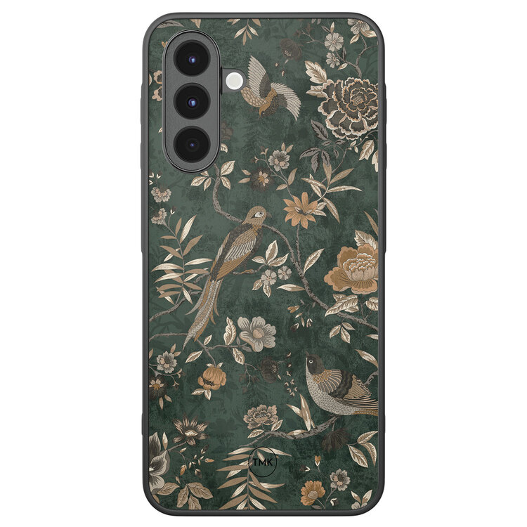 Casimoda Samsung Galaxy A17 backcover hoesje - Khaki golden flowers