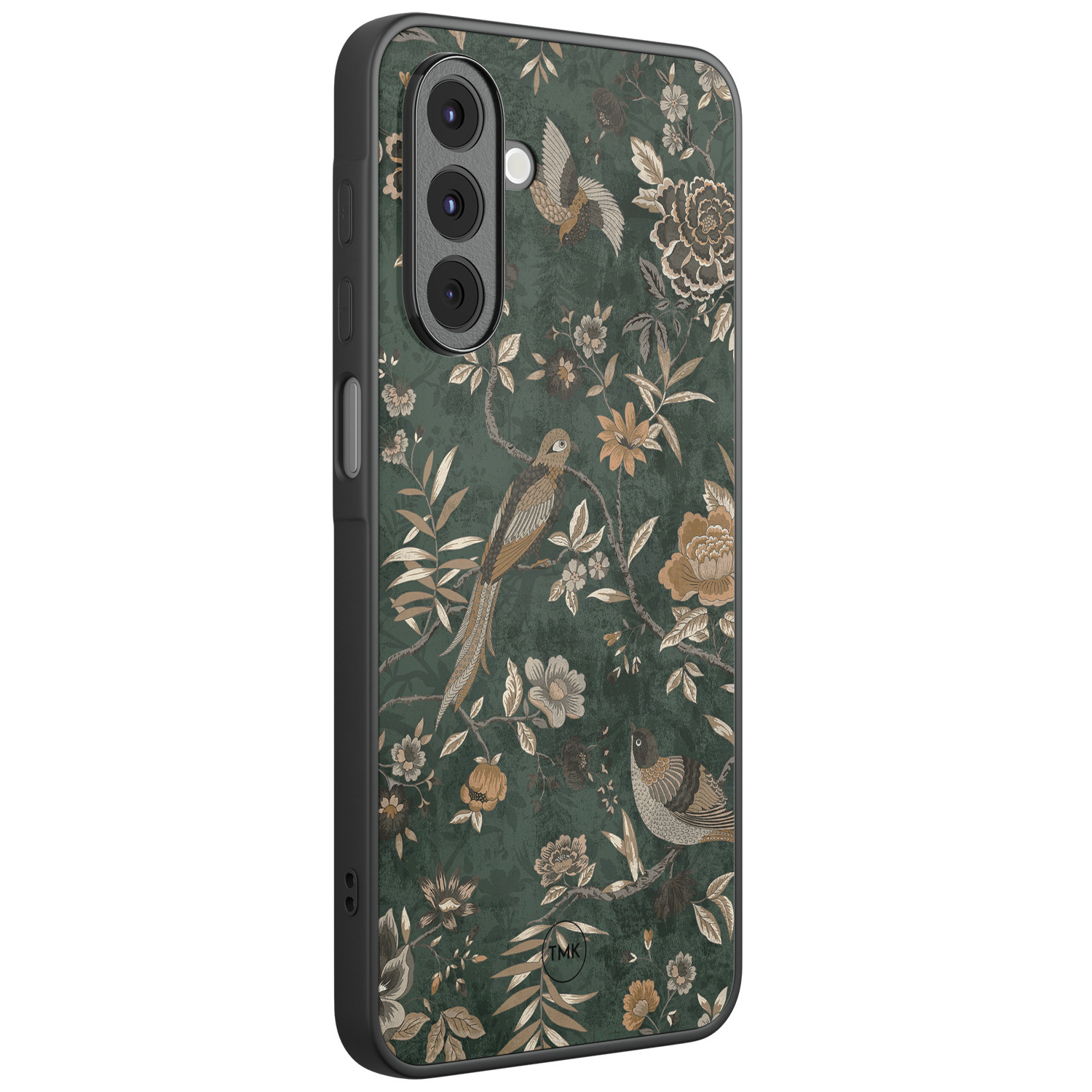 Casimoda Samsung Galaxy A17 backcover hoesje - Khaki golden flowers