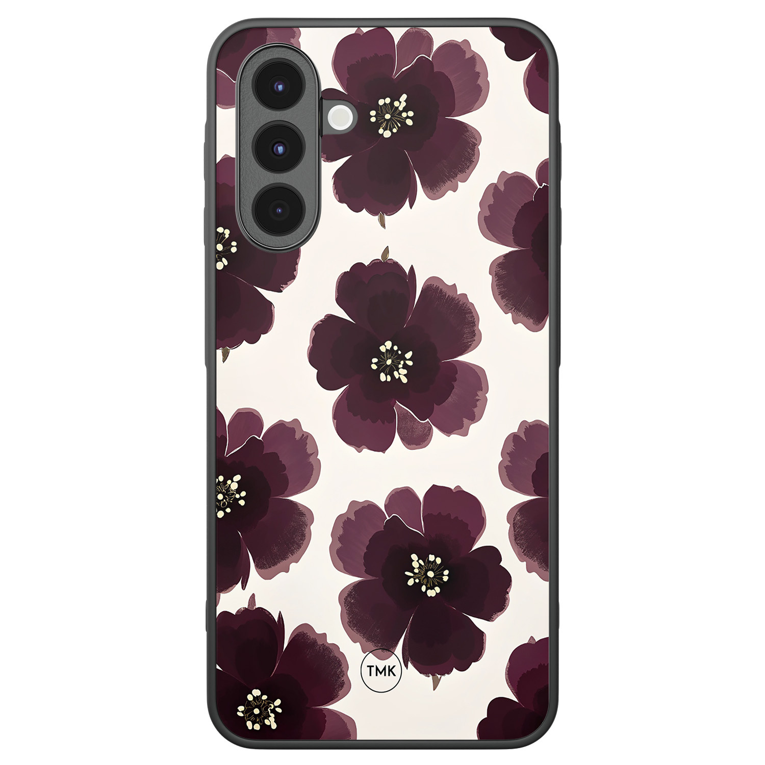 Casimoda Samsung Galaxy A17 backcover hoesje - Burgundy flowers