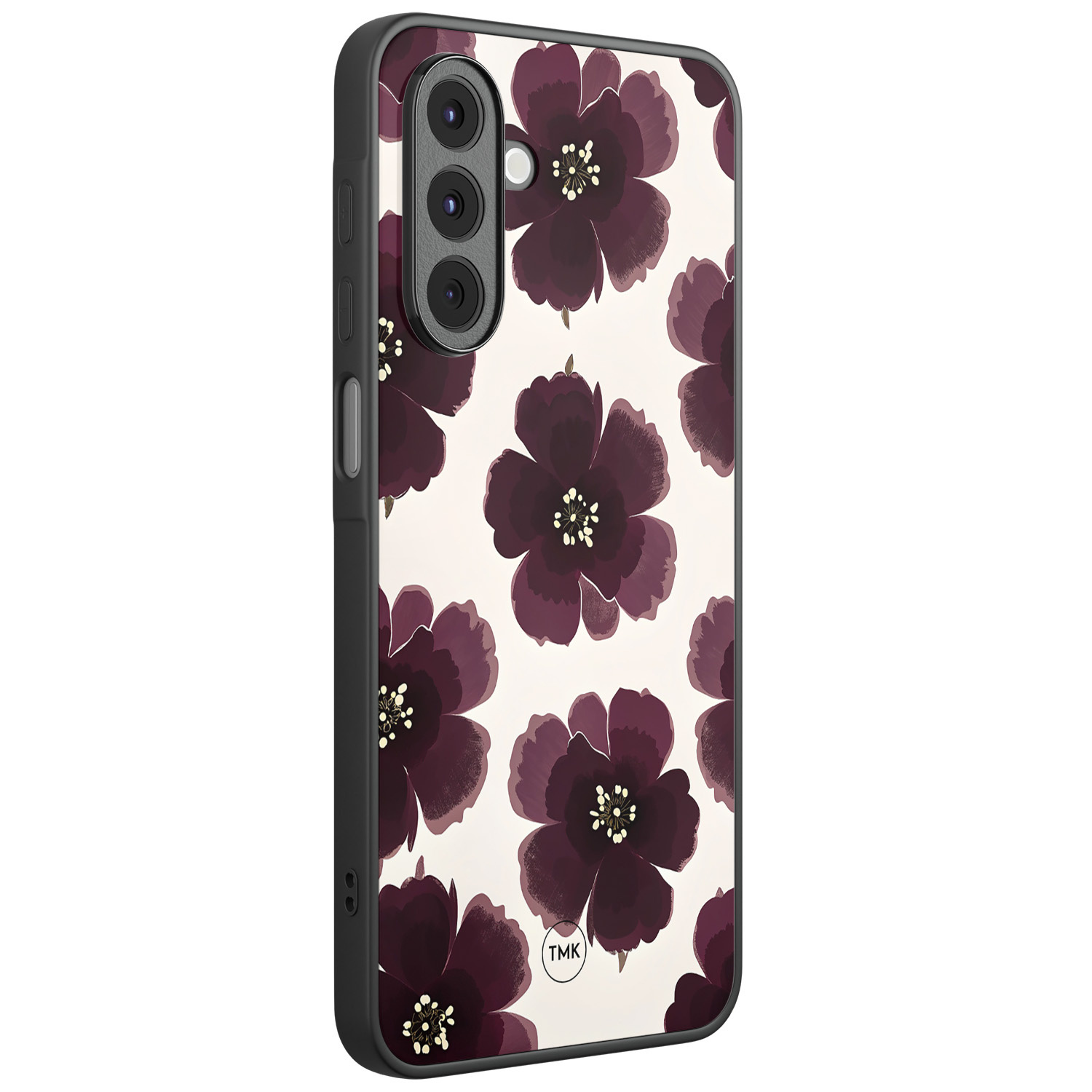Casimoda Samsung Galaxy A17 backcover hoesje - Burgundy flowers