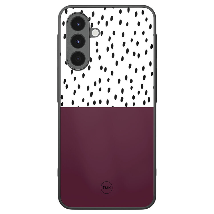 Casevibes Samsung Galaxy A17 backcover hoesje - Burgundy dots