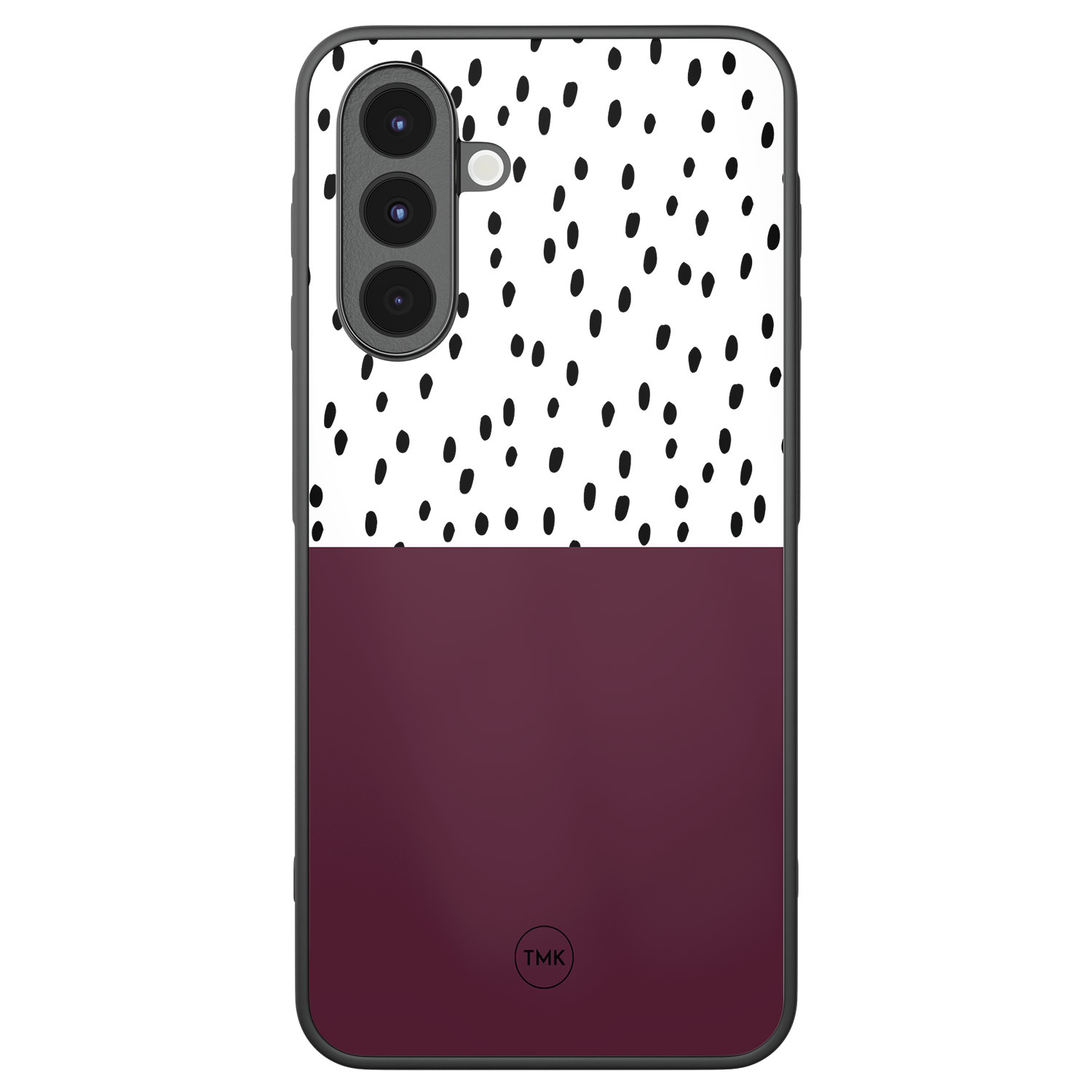 Casimoda Samsung Galaxy A17 backcover hoesje - Burgundy dots