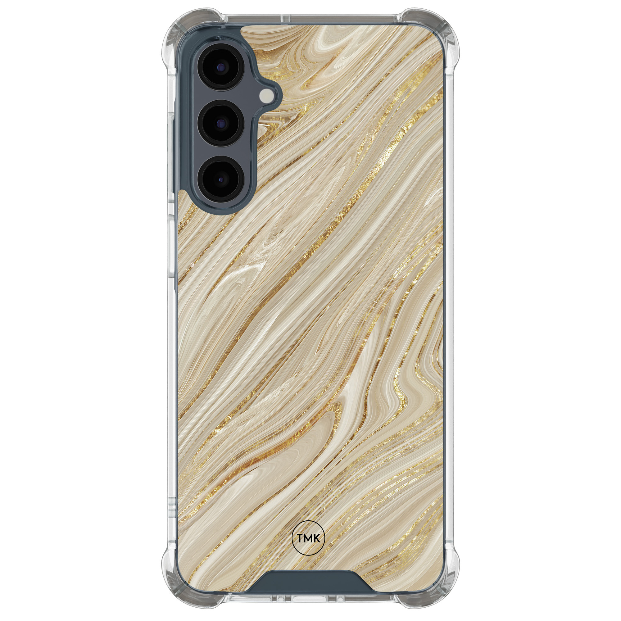 TMK Samsung Galaxy A17 shockproof hoesje - Golden marble